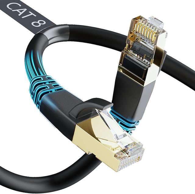 Cat8 Panel Mount Ethernet Cable Outdoor&indoor High Speed 2000mhz RJ45 Weatherproof STP UV Resistant Router Modem PC PVC CE RHOS