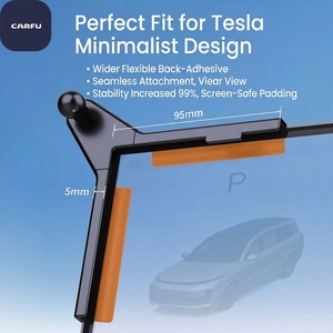 ที่ยึดโทรศัพท์แม่เหล็กสำหรับรถยนต์ Tesla รุ่น N52 แม่เหล็ก 360 องศา ระบบป้องกันการบล็อกหน้าจอแบบหมุนได้สำหรับรุ่น 3 Y S X - Product Image 3