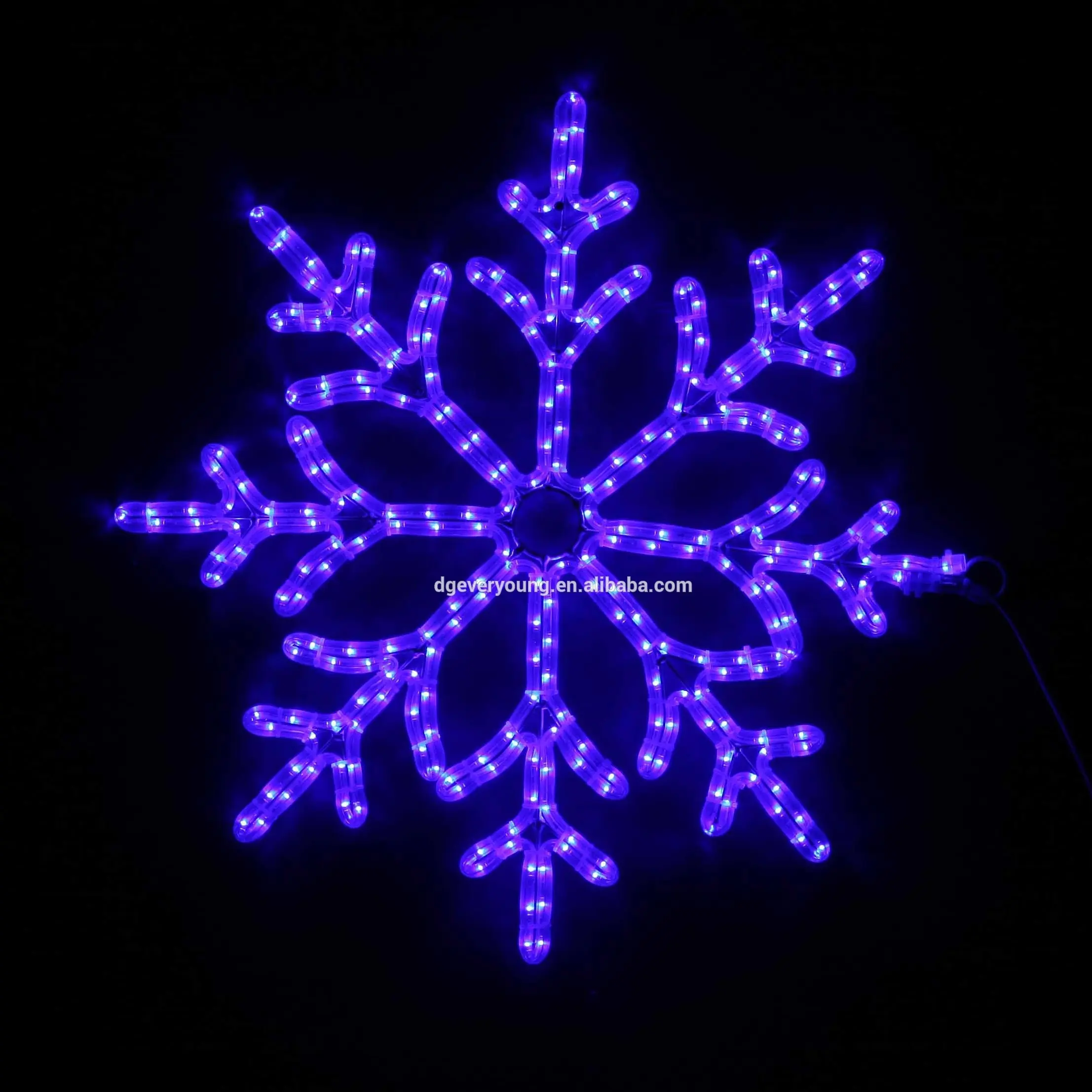 มาตรฐานขนาดใหญ่กลางแจ้งกันน้ำIP65เชือกแสงเหล็กกรอบ2D LEDเกล็ดหิมะแม่ลายแสงแฟลชกระพริบสำหรับคริสต์มาส