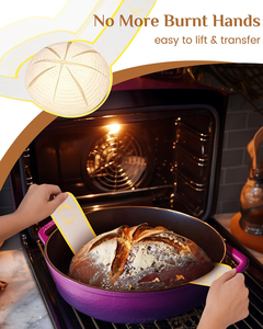 Bread Proofing Basket <b>Set</b> 9 Inch Round and 10 Inch Oval Banneton Bowl with Sourdough Bread Making Tools Kit - Product Image 3