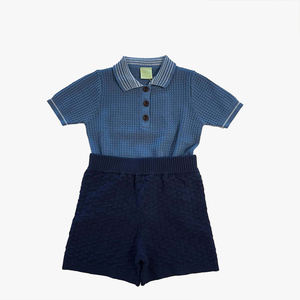 เสื้อโปโลเด็ก แขนสั้น คอลเลคชั่นฤดูใบไม้ผลิ-ฤดูร้อน ปี 2026 สไตล์ใหม่ สำหรับเด็กชายและเด็กหญิง ผ้าฝ้าย ทอแบบแจ็คการ์ด - Product Image 5