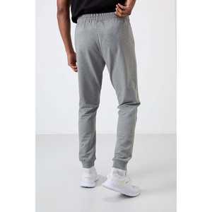 Pantalon de jogging pour homme Rory Grey Melange, taille élastique, respirant, coupe décontractée - Product Image 1