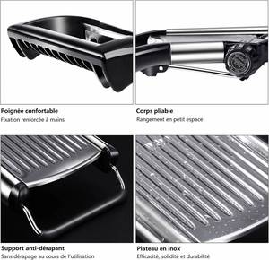 Wholesale Manual Multi-Function Mandolin Slicer Kitchen Adjustable Stainless Steel Foldable Portable Handheld Fruit <b>Vegetable</b> - Product Image 2