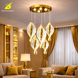 Lustre en cristal torsadé de luxe, luminaire suspendu multi-niveaux pour villa, salon à plafond haut - Product Image 3