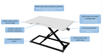 Approvisionnement d'usine Portable assis et debout convertisseur de bureau pliable support d'ordinateur portable support d'affichage pour ordinateur portable Riser