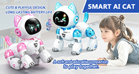 Robot Chat Intelligent 2026 en ABS, Jouet pour Enfants Filles de 3 à 6 Ans, Commande Vocale, Interaction Tactile, Programmation USB