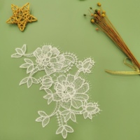 3D Fleur DIY Noir et Blanc Poisson Soie Incrusté Bijoux Patch Broderie Décoration Mariage Dentelle Accessoire Femme Dentelle