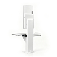 Kiosque de paiement terminal pour restaurant, design sur pied, boîtier en alliage d'aluminium, résolution 1080, écran tactile LED, Windows 11