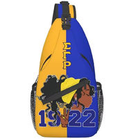 Bolso de pecho personalizado Sigma Gamma Rho con letras griegas, mochila deportiva de viaje, bandolera, regalo de hermandad unisex, a la moda y casual