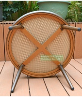 Ensemble de chaises de table à manger de luxe Table en rotin PE à dossier haut Home Bar Workshop Outdoor Garden Gym Chaise en plastique Meubles de café