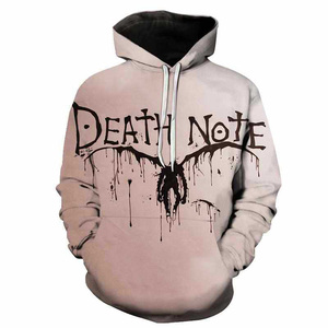 เสื้อฮู้ดโพลีเอสเตอร์พิมพ์ลายซับลิเมชันลายการ์ตูนอะนิเมะมรณะ - Product Image 1