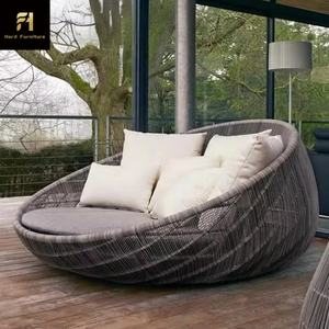 Lit en corde de rotin moderne à vendre Lit en alliage d'aluminium Lit de soleil de loisirs portable en osier pour <span class=keywords><strong>jardin</strong></span> extérieur Parc Hôtel Utilisation - Product Image 3