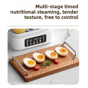 Cuiseur à œufs grande capacité pour la maison, cuiseur à œufs portable, cuiseur vapeur électrique multifonctionnel, machine à petit-déjeuner à double couche avec minuterie - Product Image 6
