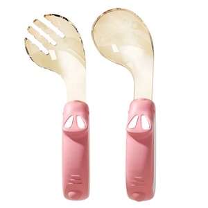 Juego <span class=keywords><strong>de</strong></span> cuchara y tenedor para bebé <span class=keywords><strong>de</strong></span> salida <span class=keywords><strong>de</strong></span> fábrica Utensilios <span class=keywords><strong>de</strong></span> plástico <span class=keywords><strong>de</strong></span> grado alimenticio para comer Entrenamiento sin BPA con precio competitivo - Product Image 1