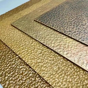 Lámina de acero inoxidable 304 con relieve de diseño de ondas de agua, acabado 8K, personalizable para decoración, marca Tint Craftsman - Product Image 1