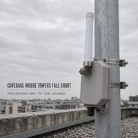 Antenne LoRa 2,4 GHz 4G LTE GPS 915 MHz étanche à angle droit avec connecteur N mâle à vis pour suivi d'actifs RTLS et télémétrie
