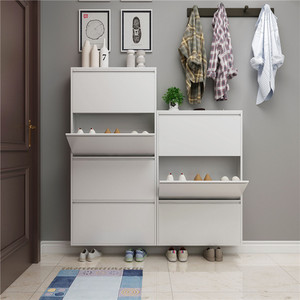 Porte-<span class=keywords><strong>chaussures</strong></span> moderne <span class=keywords><strong>noir</strong></span> à 4 niveaux en acier Offre Spéciale meuble de salon pour la maison, hôtel, salle de sport, appartement - Product Image 5