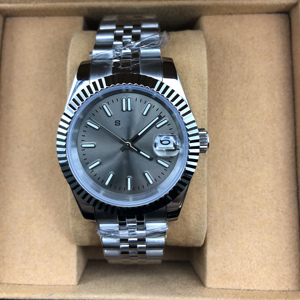 Men's Casual Gray Dial Automatic <b>Mechanical</b> <b>Watch</b> with NH35 Movement Luxury Waterproof Wristwatch - Product Image 2