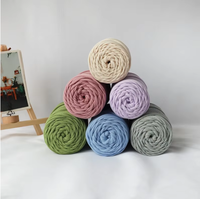 Fil fantaisie texturé creux en polyester teint OE de 300g, 4mm, pour sacs, paniers et coussins, idéal pour le crochet à la main