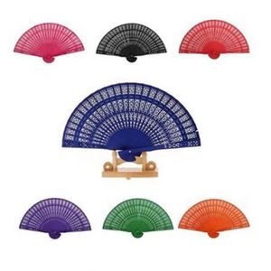 Hollow Handheld Sandalwood Fans in Various Colours Wood Folding Decorations for Baby Shower Birthday Party Souvenirs Favors - Product Image 5