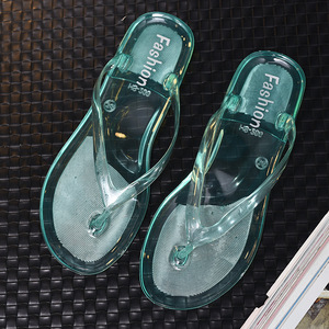Jelly Flip Flops Flat <strong>Slippers</strong> Outside Beach Shoes Women's Summer <strong>Slippers</strong> Outdoor <strong>Transparent</strong> Sandals - Product Image 3