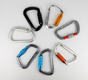 30KN คาราบิเนอร์สำหรับปีนเขาอลูมิเนียมตะขอเกี่ยวแบบสกรูสำหรับงานหนักออกแบบโลโก้ได้ตามที่ต้องการ - Product Image 2