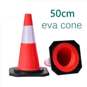 EVA plastik güvenlik trafiği trafik konisi 50cm yüksek yansıtıcı IP65 koruma yuvarlak Delineator sonrası uyarı konisi - Product Image 2