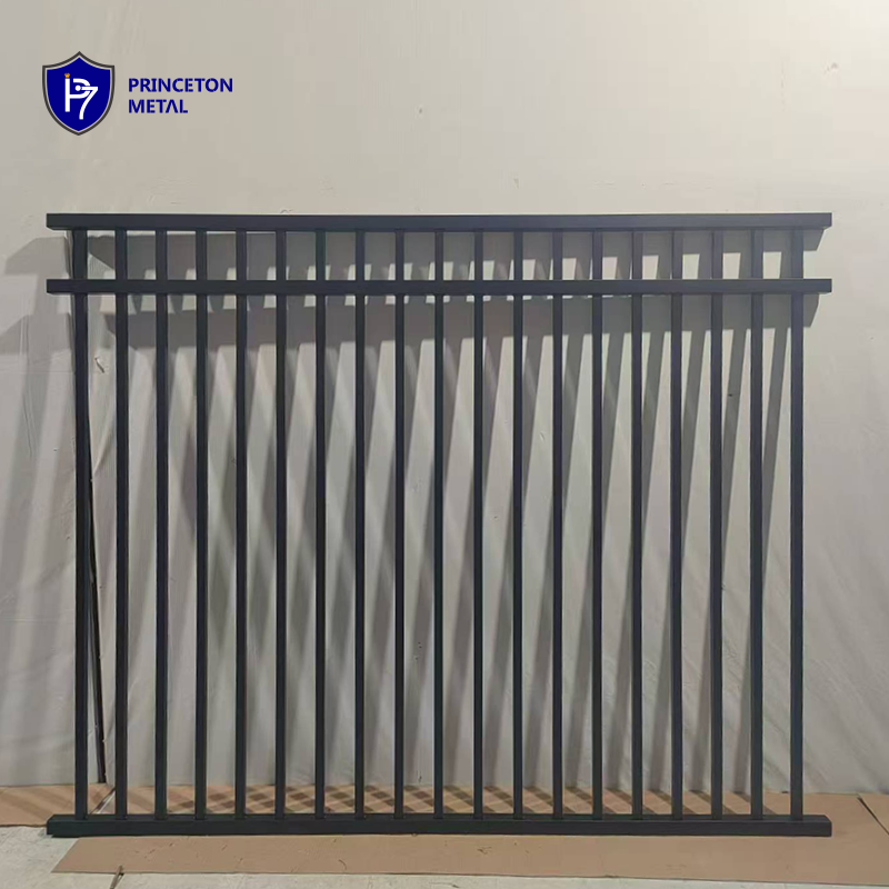 Rust Color Metal Barn Aluminum Tubular Fence Panel 8 Feet Metal Railing 2 3 4 Rail Custom ...