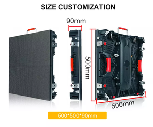 ที่กําหนดเองให้เช่ากลางแจ้ง 500*1000 มม.IP65 จอแสดงผล led 500*500 มม.<span class=keywords><strong>โฆษณา</strong></span>โค้งในร่ม led ผนังวิดีโอ - Product Image 2