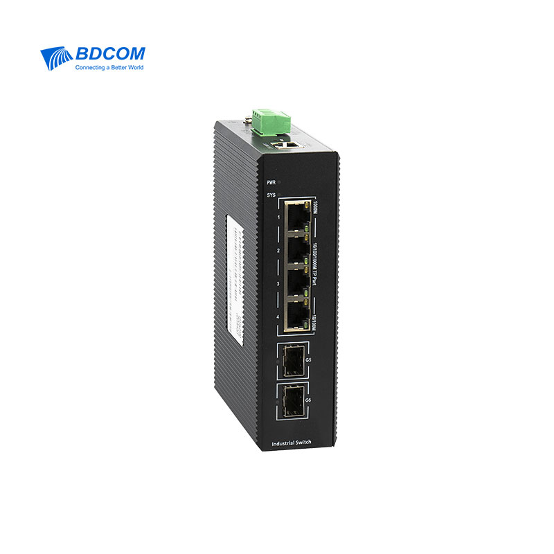 BDCOM IES200-V25-2S4T L2 +(Lite L3) 4-портовый гигабитный управляемый промышленный Ethernet коммутатор 2-порт Gigabit uplink, корпоративной сети,