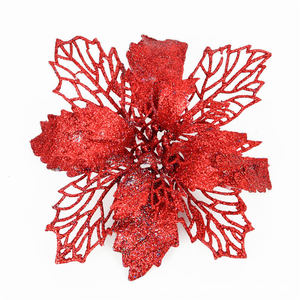 Karangan Bunga Natal Buatan Model Hollow Out, Aksesoris Pohon Natal DIY untuk Dekorasi Garland Jendela, Pesta Rumah, dan Liburan - Product Image 1