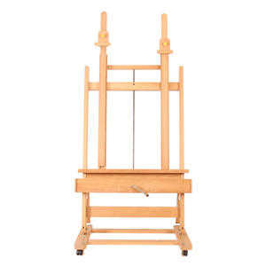 Chevalet de studio sur pied en bois à double mât <span class=keywords><strong>extra</strong></span> large, cadre en H, inclinaisons réglables, <span class=keywords><strong>plat</strong></span>, en bois de hêtre de qualité supérieure, <span class=keywords><strong>support</strong></span> pour peinture sur toile - Product Image 4
