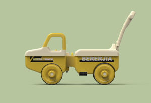 รถของเล่นแบบเลื่อนได้สำหรับเด็กรถเข็นไร้เสียงพร้อมตะกร้าเก็บของขนาดใหญ่ - Product Image 6