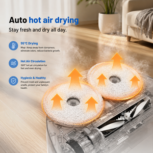 Robot Vacuum <b>Mop</b> 20000Pa Strong Suction with LiDAR Navigation Self Emptying Station Auto <b>Mop</b> Washing Drying AI Obstacle - Product Image 4