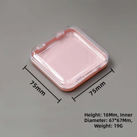 Haut de gamme clair acrylique carré presse sur ongles boîte d'emballage vide couvercle rabattable cadeau ongles conseils conception artificielle montrer boîte d'affichage