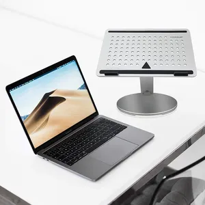Original Factory Adjusted Aluminum Tablet Holder 7 In 1 Hub 360 Rotation Aluminium Laptop Stand With Type C Docking Station