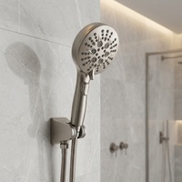 Douche à main de bidet en plastique brossé de style américain BN à 8 fonctions, jet de pluie, économie d'eau pour salle de bain, vente en gros de qualité supérieure
