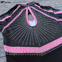 Uniforme de cheerleading rose ALLStar tendance, design gratuit, strass de haute qualité, sur mesure pour les compétitions de cheerleading