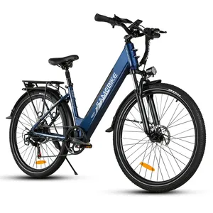 Samebike RS-A01 Pro kadın elektrikli hibrid bisiklet güçlü 500W 36V 15A Motor özel Logo renk sahip lityum pil gücü