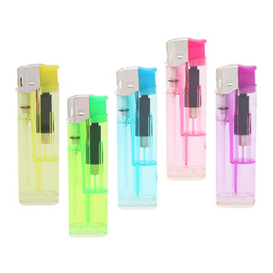 Vente chaude Briquet électrique jetable transparent coloré moderne au butane pas cher - Product Image 2