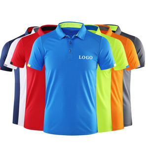 Custom Logo Polyester Polo Shirt Solid Color Polo T-Shirt Short Sleeve Sport Golf Shirt Embroidered Printed Men's Polo Shirt