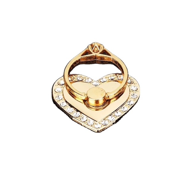 Lover Heart Beautiful Diamond Accessories Kickstand Rotation Finger Ring Sockets Magnetic Phone Grip Magnet Phone Holder Finger