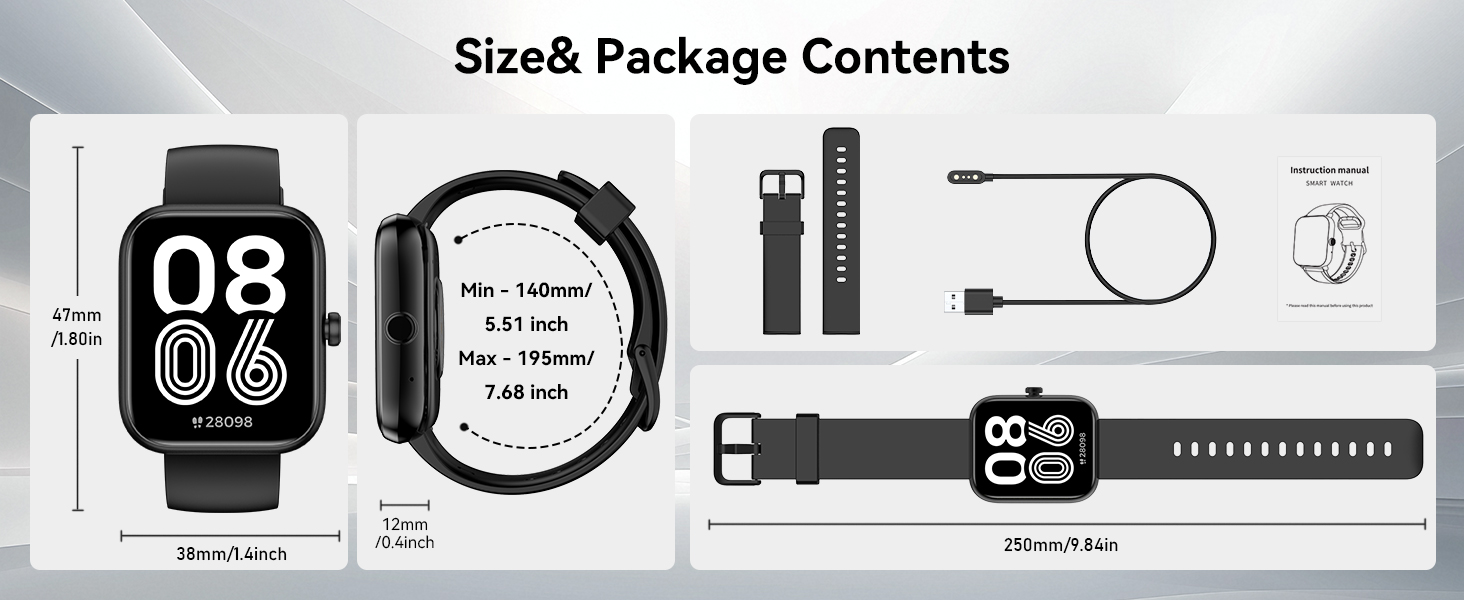 thumbnail image 2 of Bands For SENBONO IDW25 Smart Watch,Nylon Sport Wristband For SENBONO 2 of 12