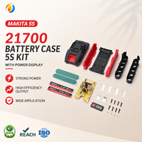 Kit de coque de batterie au lithium 21700 5S avec affichage de l'indicateur de puissance, compatible avec le boîtier de batterie des outils sans fil Makita 18V