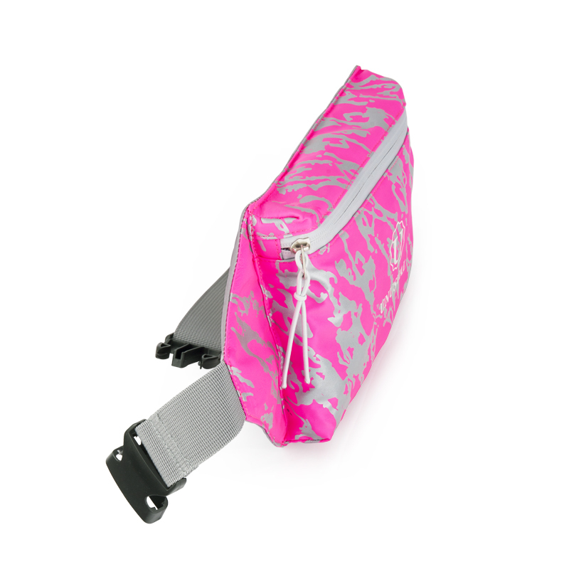 Con estilo al aire libre fanny pack bolsa cintura bolsa reflejan con logotipo personalizado