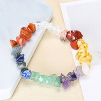 Bracelet en pierre concassée en cristal naturel améthyste aigue-marine perles extensibles irrégulières Bracelets extensibles bijoux pour femmes hommes