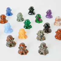 Petits fantômes sculptés à la main, ornements en forme de fantômes miniatures en cristal pour la décoration d'Halloween