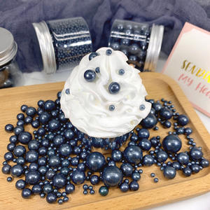 Hot bán ăn được màu đen ngọc trai đường hạt bóng <span class=keywords><strong>fondant</strong></span> DIY sprinkles cho bánh trang trí - Product Image 2