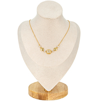 Collar gargantilla chapado en oro NYH, accesorios para el cuello al por mayor, collar con colgante geométrico de piedra lunar, ojo de gato y ópalo
