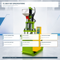 Machine de moulage par injection verticale de 20 tonnes HG-TC200 pour le moulage de cintres en fil d'acier en plastique avec des matériaux PET/PP/PC/PA/EPS